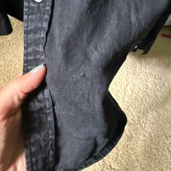 Levi’s Black Snap Shirt size XL - Picture 4 of 7